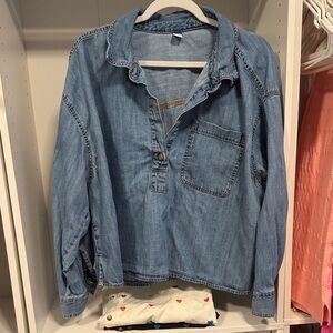 Old Navy Blue Denim Top